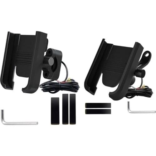 Motorcycle Handlebar Rear Mirror Phone Holder Bike GPS Navigation USB Charger Cellphone Mount Bracket High Quality and Brand New