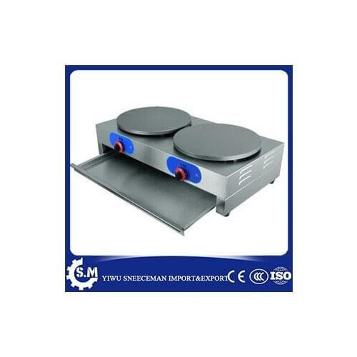 Double head electric crepe maker pizza cooking tools commercial pancakes and crepe machine