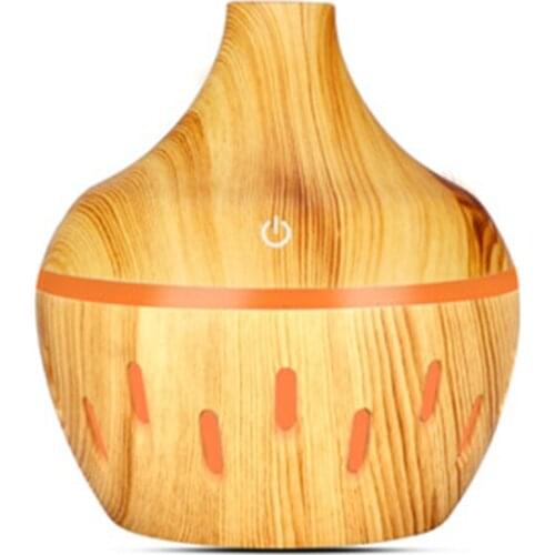 Electric Humidifier Essential Aroma Oil Diffuser Ultrasonic Wood Grain Air Humidifier USB Mini Mist Maker LED Light For Home