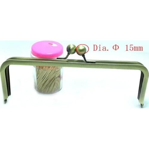9 x 3 Inch Bronze purse frame With Big Ball Clasp Diameter 15mm