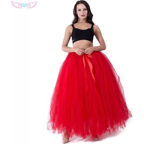 Hot Red Long Tulle Skirt, Birthday party Skirt, Flowe tulle Skirt, Light and Fluffy Wedding bridesmaid skirt