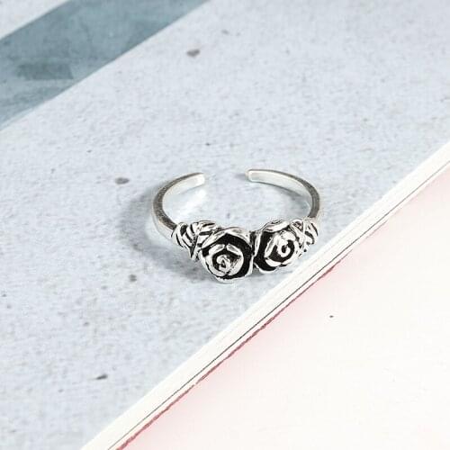 Creative Hot selling fashion temperament flower female ring Japanese and Korean retro all-match jewelry