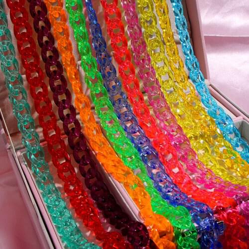 Flatfoosie Trendy New Candy Color Reading Glasses Chain For Women Acrylic Non-slip Sunglasses Cord Lanyard Straps Accessories