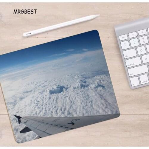 MRGBEST Scenery From The Plane Mouse-pad Small Size with High Quality Rubber Pads Provide Comfort Laptop PC Desk Mats for Player