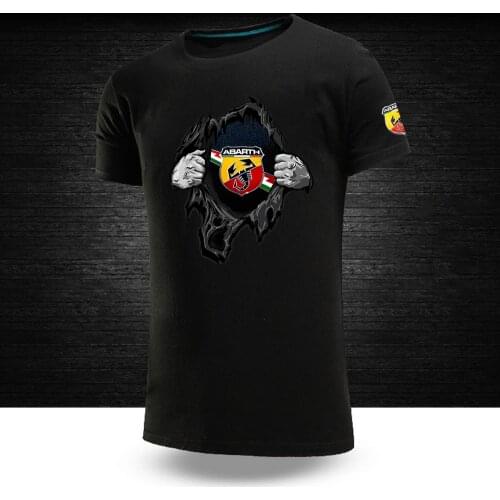 2021 Summer Mens ABARTH Logo Sport Short Sleeve O-neck Leisure Tees Breathable Shirt Short sleeves Casual T-shirts tops