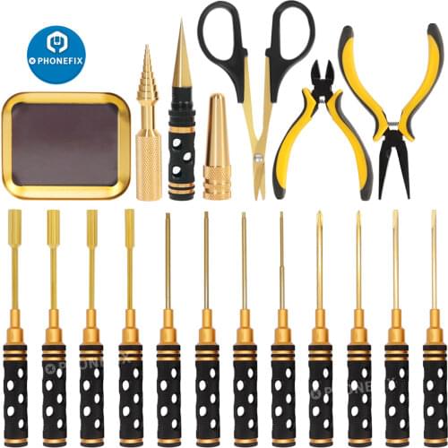FPV Drone 19-IN-1 RC Tools Kit Screwdriver Pliers Hex Sleeve Socket Repair Tools for RC Car Quadcopter Drone Helicopter Airplane