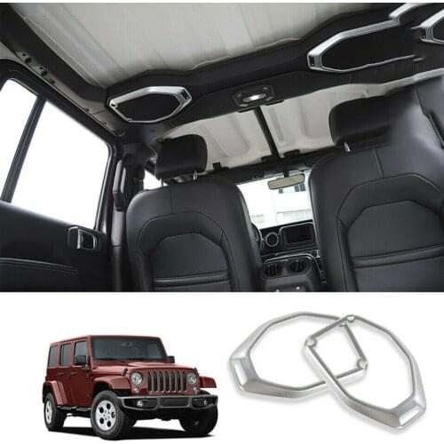 NEW-Car Interior Roof Speaker Frame Ring Cover Trim for Jeep Wrangler JL 2018