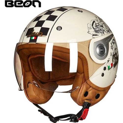 New Beon Motorfiets Helm Vespa Casco Capacete Open Gezicht Capacetes Motociclistas