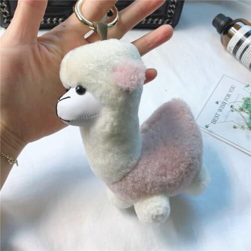 Stylish Ctue Bag Key Premium Decorations Ring Cartoons Little Alpaca Sheepskin Keychain Souvenir Jewelry Gifts Women Students