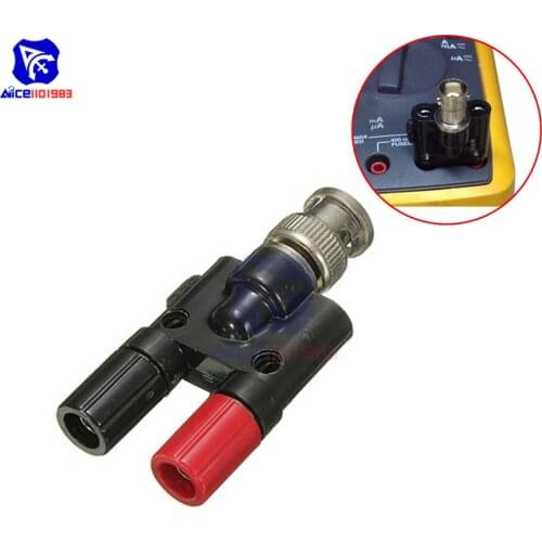 Diymore BNC Male Terminals Male to 4MM Twin Dual Binding Posts Banana Plug Jack Female Coaxial Adapter Connector