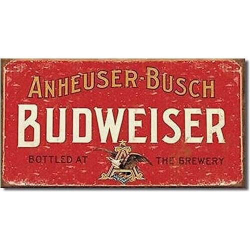 SmartCows Budweiser Funny Vintage Style Metal Sign 8x12 Plaque Pub Bar Wall Art