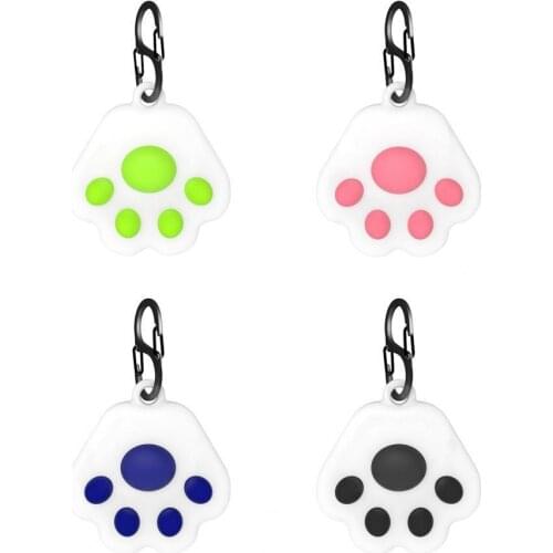 Tracker Protective Cover Portable Anti-fall Cat Paw Pattern Smartphone Wireless Locator Protective Case for Apple AirTags