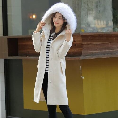 Abrigo Mujer Sobretudo Overcoat Woman Fund Self-cultivation Heavy Seta Lead Solid Color Single Row Buckle Loose Coat Winter