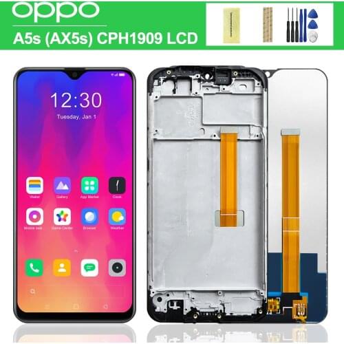 Original Tested 6.2 inch For OPPO A5S CPH1909 / AX5S CPH1920 LCD Display Touch Screen With Frame Digitizer Assembly Replacement