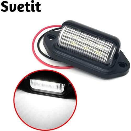 1Pc 12V 24V License Plate Light Lighting LED Rear Lights For Trailer Truck Bus Pickup Van Tractor Lorry Number Plate Lamp