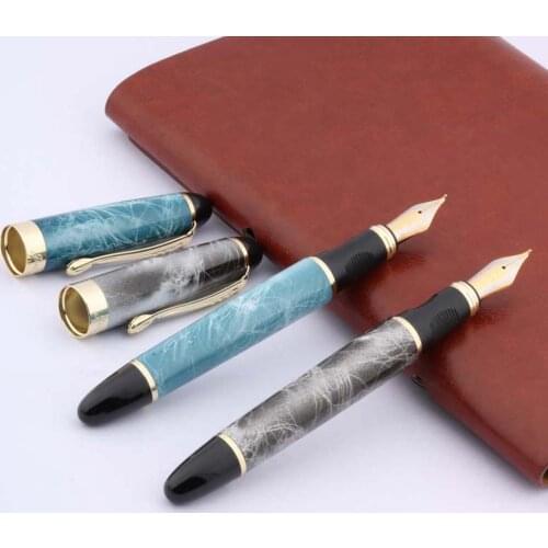 1 Pc Luxury Jinhao 450 Golden Accessories Office School 1.0mm Calligraphy Bent Nib Gift Metal Fountain Pen