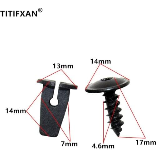 For Volkswage Lavida Passat B5 B6 B7 CC Golf MK6 Tiguan Touran Polo Car Fender Liner Mudguard Base Fastener Clips Screw 5 Sets