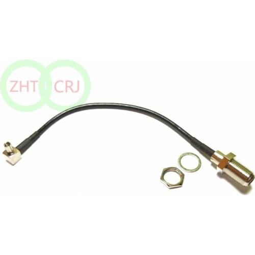 50pcs TS9 male to F female nut bulkhead RG174 Jumper cable New