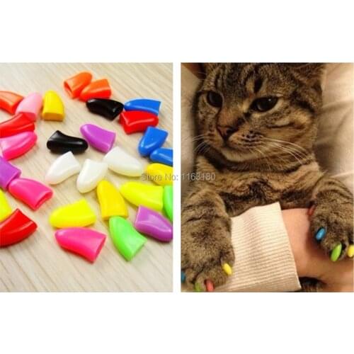 500 packs/lot Silicone Soft Cat Nail Caps Pet Nail Protector Cat Nail Cover with free Glue and Applictor Pet Accessories