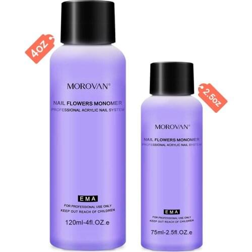 75/120ml Monomer Acrylic Nail Liquid match Crystal Acrylic Glitter For Acrylic Nail Extension Manicure Tools Non-Yellowing