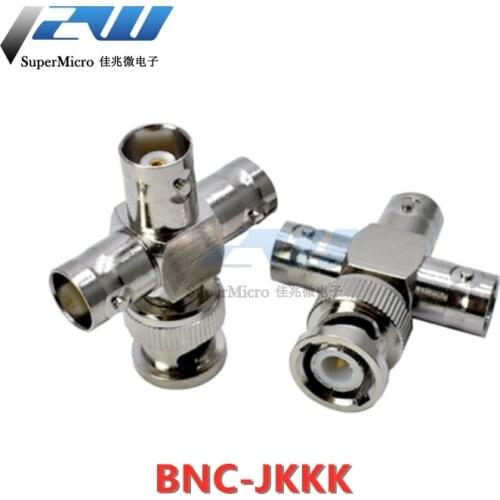 BNC-JKKK/BNC-KKKK RF oscilloscope adapter BNC one-centimeter three-female four-way adapter BNC mother copper