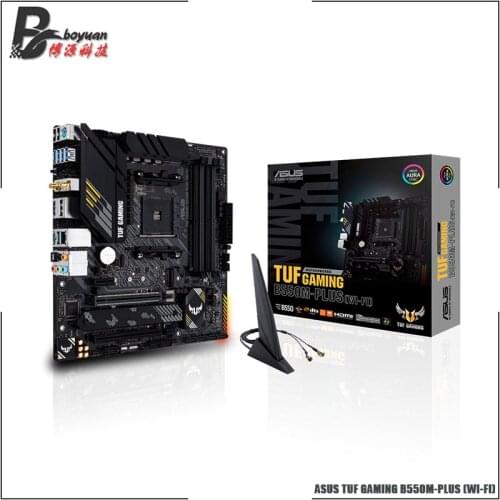 ASUS TUF GAMING B550M PLUS (WI-FI) Micro-ATX B550M AMD B550 DDR4 4600(OC) MHz 128G M.2 SATA USB 3.2 Desktop Socket AM4 CPU