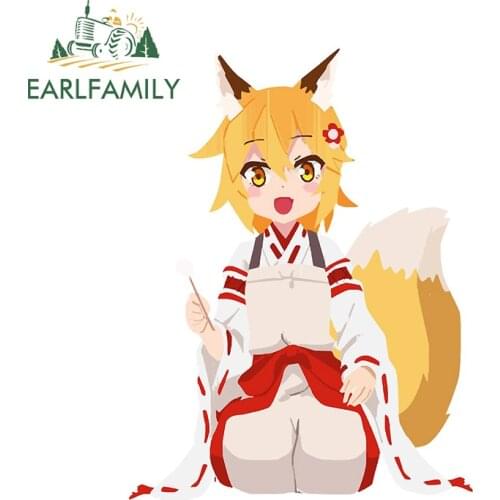 EARLFAMILY 13cm x 9.8cm for Sewayaki Kitsune No Senko San Car Stickers Auto Decal Waterproof Scratch-proof Sticker Body for Car