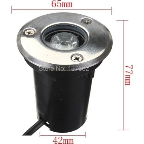Freeshipping 1W LED underground lamps Buried lighting LED underground light outdoor recessed DC12V AC85-265V