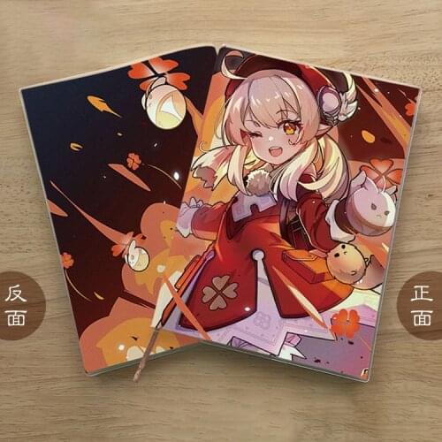 Anime Genshin Impact Klee Mondstadt Men Women Student Notebook Eye Protection Notepad Cartoon Memorandum Book Xmas Gifts