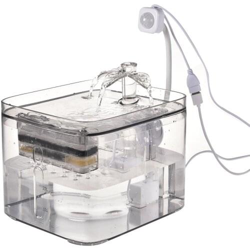 Pet Water Dispenser Intelligent Infrared Induction Ultra Quiet Dog Cat Automatic Drinking Fountain Water Filter #CW
