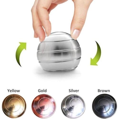 Finger Toy Desktop Decompression Rotating Spherical Gyroscope Kinetic Desk Toy Fidget Toy Optical Illusion Flowing Toy For Adult