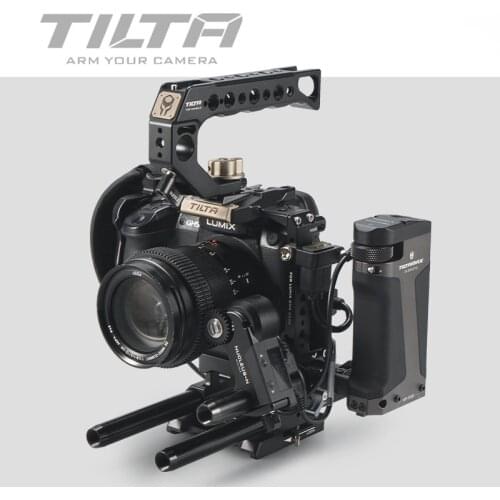 Tilta Camera Cage FOR Panasonic Lumix GH5 GH5S Black Cage TA-T37-A-B side focus handle Top handle Baseplate