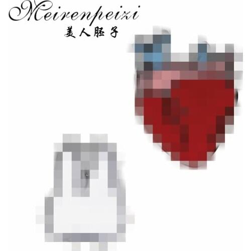 Korean version of the jewelry color drops of human body Heart brooches tooth brooch accessories wholesale Pin Badge