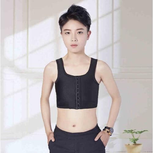 Short Chest Binder Tomboy Bustier Corset Lesbian Sport Top Breathe Freely Underwear Cosplay Vest Breast Trans Binder Tank Les