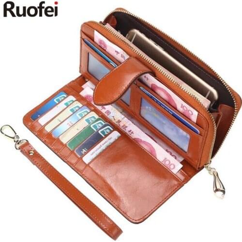 2019 New Hot Sale Wallet Brand Coin Purse Split Leather Women Wallet Purlet Wallet Female Card Holder Long Lady Clutch