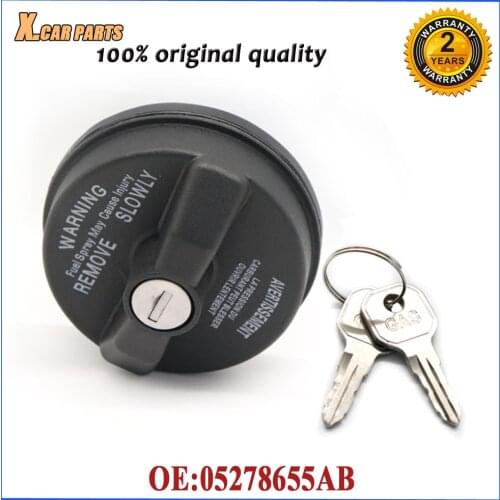 Car Fuel Tank Locking GAS Fuel Cap with 2 keys 05278655AB For Dodge Durango Charger Avenger Jeep Wrangler Liberty Chrysler 200