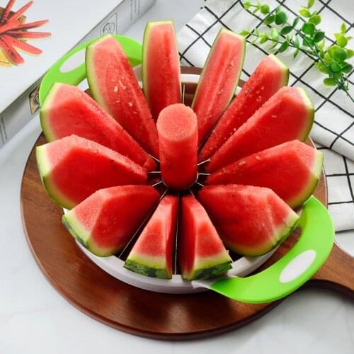 Multi-function Watermelon Cut Kitchen Utility Creative Melon Knife Cutting Knife Stainless Steel Cut Fruit Slicer Splitter