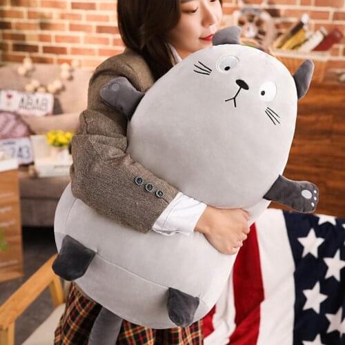 2018 New Super Soft Animal Cartoon Pillow Cushion Cute Fat Cat Plush Toy Stuffed Lovely kids Birthyday Gift