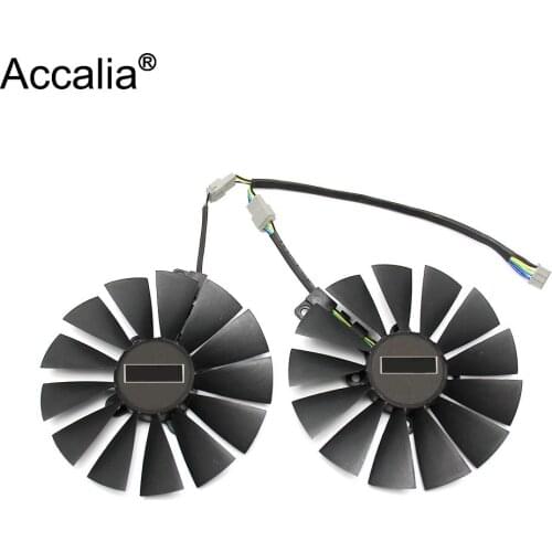 2pcs/set 95mm PLD10010S12H GPU Cooler For ASUS DUAL RX580 4G ROG STRIX RX570 GTX 1050TI GTX1080TI Gaming Graphics Card Cooling