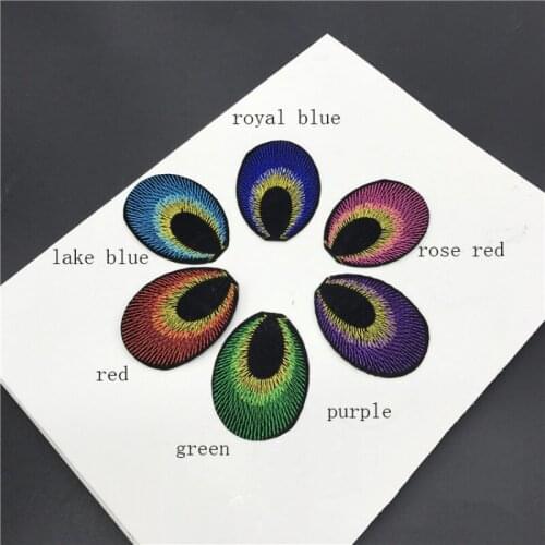 Wholesale 20pcs 4*5.3CM Embroidered Sewing On Patch Iron-On Patch Stickers For Clothes Sewing Fabric Applique Supplies YH40