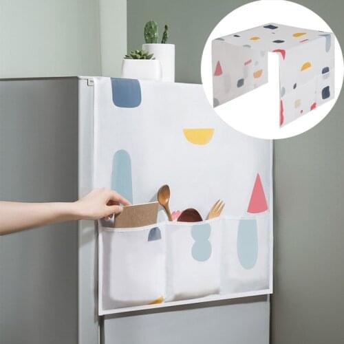 Geometric Refrigerator Cloth Drum Washing Machine Mini Cover Dust Cover Waterproof Dust Cover Front Loading Oven Dust Cover