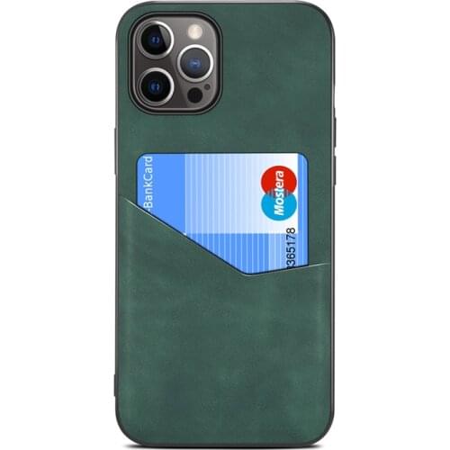 Luxury High Quality Business Silicone Soft Wallet Credit Card Holder PU Leather Mobile Phone Case For iPhone 12 11 Pro Max Cover