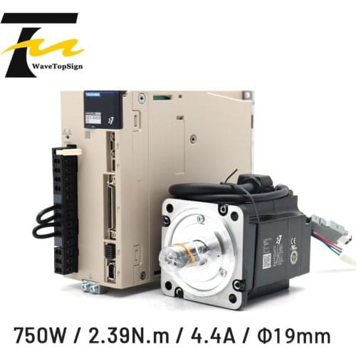 YASKAWA Servo Motor 750W SGM7J-08AFC6S and Driver SGD7S-5R5A00A002 + Connection Cable 5Meter