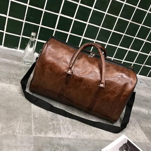 Korean-style New Pu Waterproof Travel Bag Hand Bag Wet And Dry Separation Sports Gym Bag Retro weekend bagSports bag Gym bag