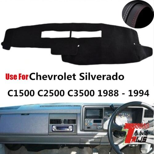 TAIJS Factory Sun Shade Leather Car Dashboard Cover For Chevrolet Silverado C1500 C2500 C3500 1988-1994 Right hand drive