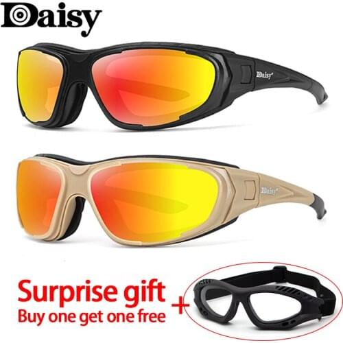 Tactical polarized glasses sports daisy army military glasses with 4 lenses original male shooting goggles box uv400 fishing