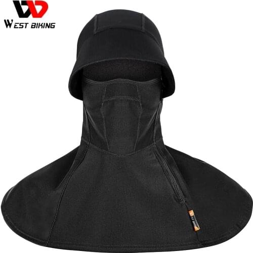 WEST BIKING Winter Big Brim Headgear Motorcycle Cycling Balaclava Hood Warm Fleece Windproof Ski Fishing Women Men Bike Hat Cap