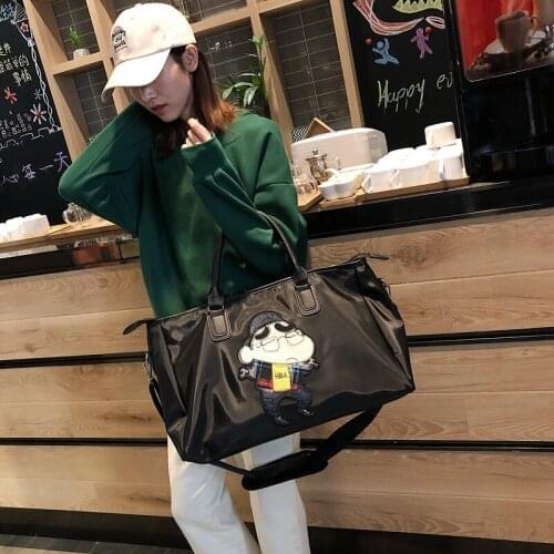 Large-capacity Korean Version of Short-distance Mens Sports Fitness Luggage Handbag Cartoon One-shoulder Bag for Women