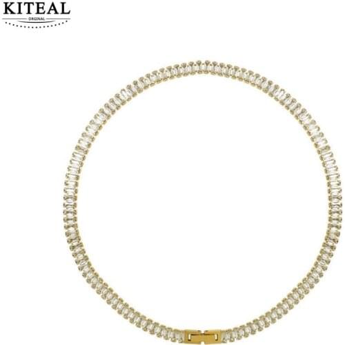 KITEAL Birthday Gift Gold color women statement necklace 2019 Full zircon vintage necklace High Quality Jewelry