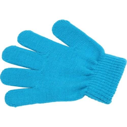 Winter Cute Baby Boys Girls Gloves Solid Color Finger Point Knit Stretch Mittens GXMB